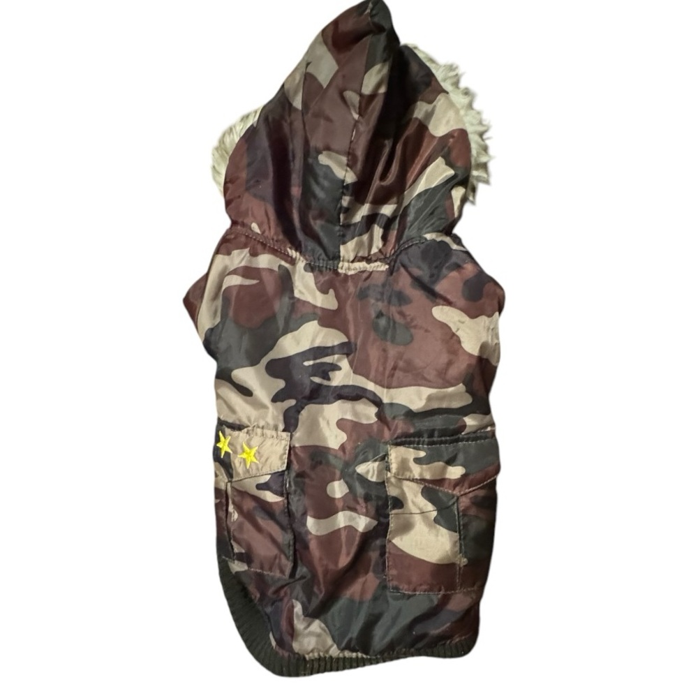 Camouflage Hoodie Dog Jacket - Picture 2 of 2